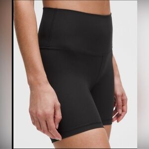 Lululemon Align Ribbed High-Rise Short 6” Black Size 8 NWT